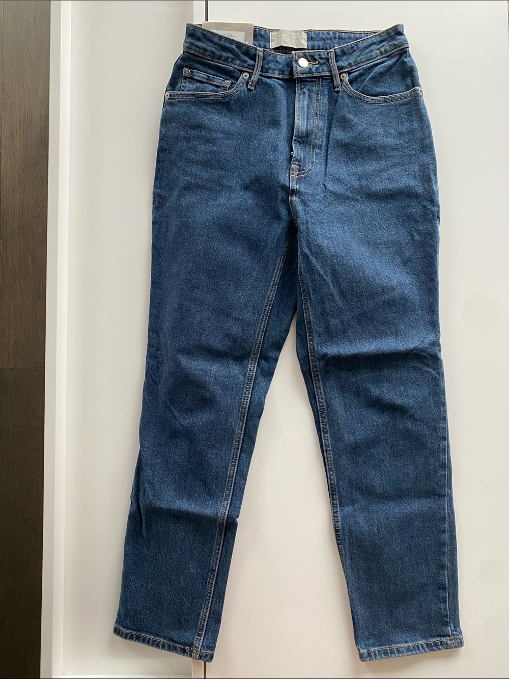 NWT Everlane The Curvy Cheeky High-Jean dark wash denim Size 28